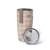 Hawaiian Quilt Tapa On Beige Palaka Motifs Tumbler Cup LT7 - Polynesian Pride