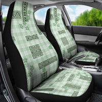Hawaiian Quilt Tapa On Pastel Mint Palaka Motifs Car Seat Cover LT7 - Polynesian Pride