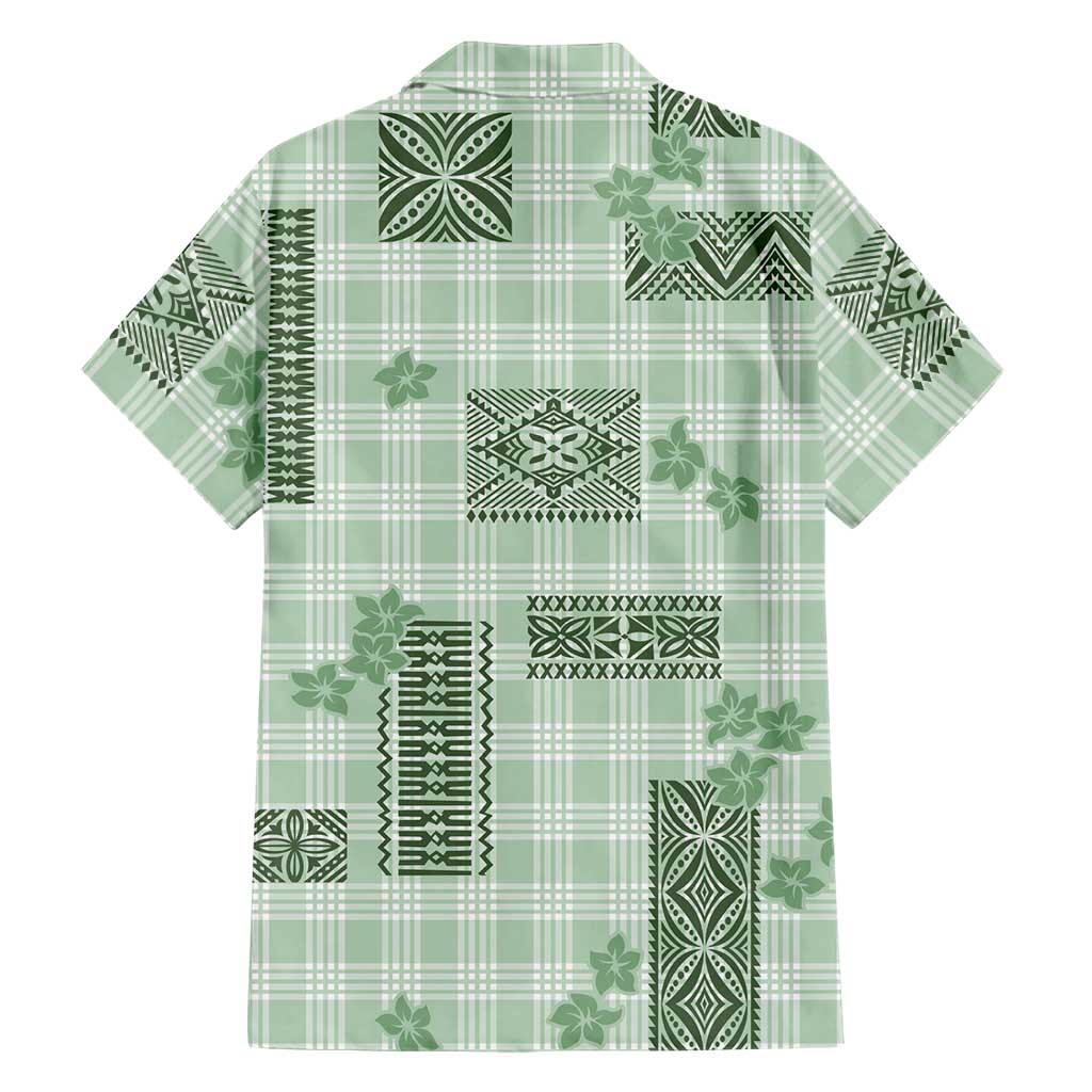 Hawaiian Quilt Tapa On Pastel Mint Palaka Motifs Hawaiian Shirt LT7 - Polynesian Pride