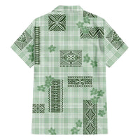 Hawaiian Quilt Tapa On Pastel Mint Palaka Motifs Hawaiian Shirt LT7 - Polynesian Pride