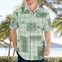 Hawaiian Quilt Tapa On Pastel Mint Palaka Motifs Hawaiian Shirt LT7 - Polynesian Pride