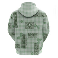 Hawaiian Quilt Tapa On Pastel Mint Palaka Motifs Hoodie