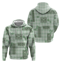Hawaiian Quilt Tapa On Pastel Mint Palaka Motifs Hoodie