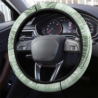 Hawaiian Quilt Tapa On Pastel Mint Palaka Motifs Steering Wheel Cover LT7 - Polynesian Pride