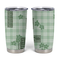 Hawaiian Quilt Tapa On Pastel Mint Palaka Motifs Tumbler Cup