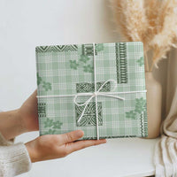 Hawaiian Quilt Tapa On Pastel Mint Palaka Motifs Wrapping Paper LT7 - Polynesian Pride