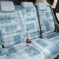 Hawaiian Quilt Tapa On Cold Blue Palaka Motifs Back Car Seat Cover LT7 - Polynesian Pride