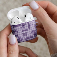 Hawaiian Quilt Tapa On Lilac Palaka Motifs AirPods Case LT7 - Polynesian Pride
