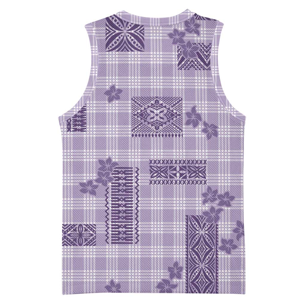 Hawaiian Quilt Tapa On Lilac Palaka Motifs Basketball Jersey LT7 - Polynesian Pride