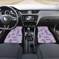 Hawaiian Quilt Tapa On Lilac Palaka Motifs Car Mats LT7 Set 2pcs - Front Lilac - Polynesian Pride