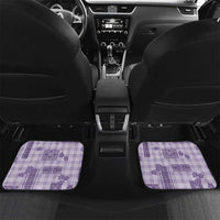 Hawaiian Quilt Tapa On Lilac Palaka Motifs Car Mats LT7 Set 2pcs - Back Lilac - Polynesian Pride