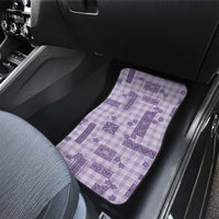 Hawaiian Quilt Tapa On Lilac Palaka Motifs Car Mats LT7 - Polynesian Pride