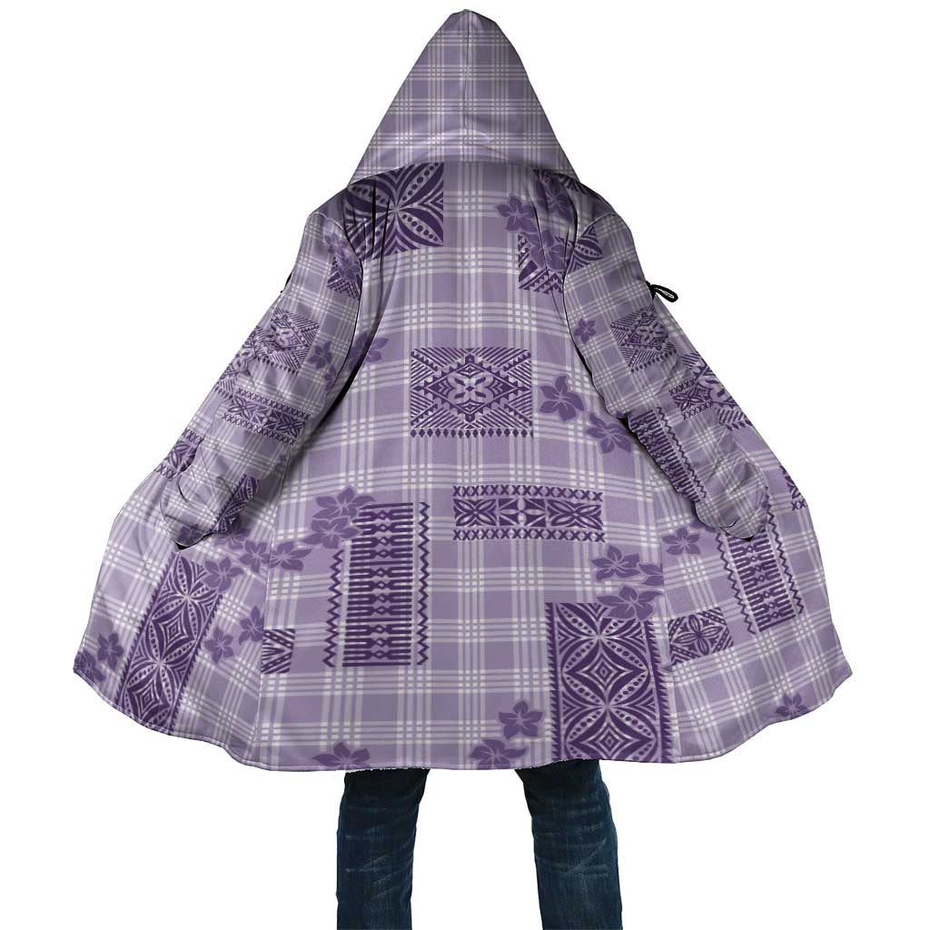 Hawaiian Quilt Tapa On Lilac Palaka Motifs Cloak LT7 Unisex Lilac - Polynesian Pride