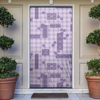 Hawaiian Quilt Tapa On Lilac Palaka Motifs Door Cover LT7 Lilac - Polynesian Pride