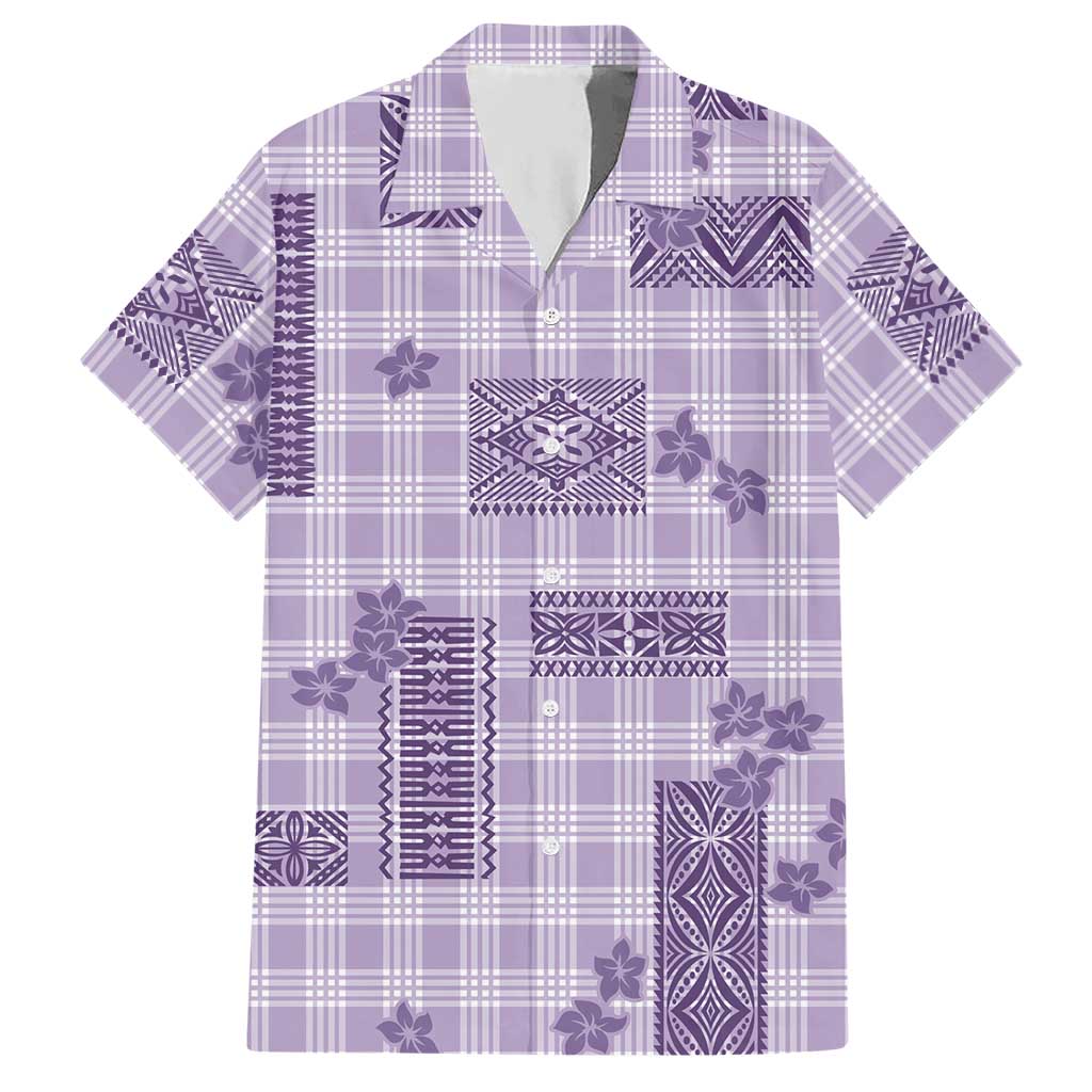 Hawaiian Quilt Tapa On Lilac Palaka Motifs Hawaiian Shirt LT7 Lilac - Polynesian Pride