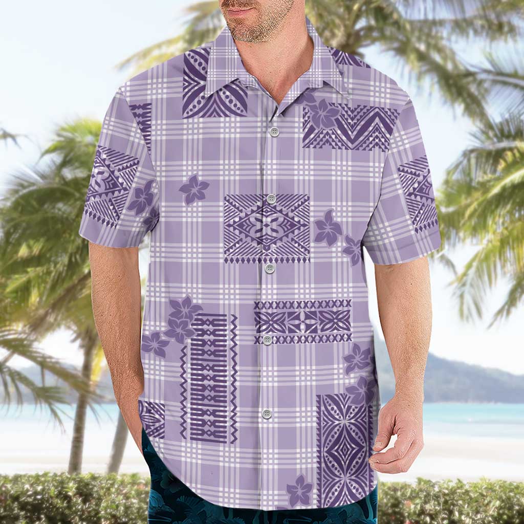 Hawaiian Quilt Tapa On Lilac Palaka Motifs Hawaiian Shirt LT7 - Polynesian Pride