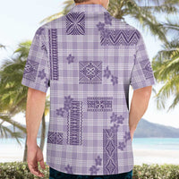 Hawaiian Quilt Tapa On Lilac Palaka Motifs Hawaiian Shirt LT7 - Polynesian Pride