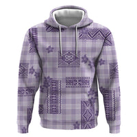Hawaiian Quilt Tapa On Lilac Palaka Motifs Hoodie LT7 Pullover Hoodie Lilac - Polynesian Pride