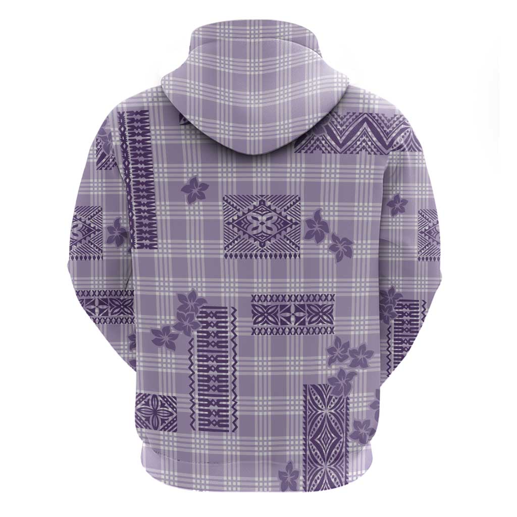 Hawaiian Quilt Tapa On Lilac Palaka Motifs Hoodie LT7 - Polynesian Pride
