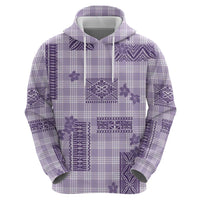 Hawaiian Quilt Tapa On Lilac Palaka Motifs Hoodie LT7 - Polynesian Pride