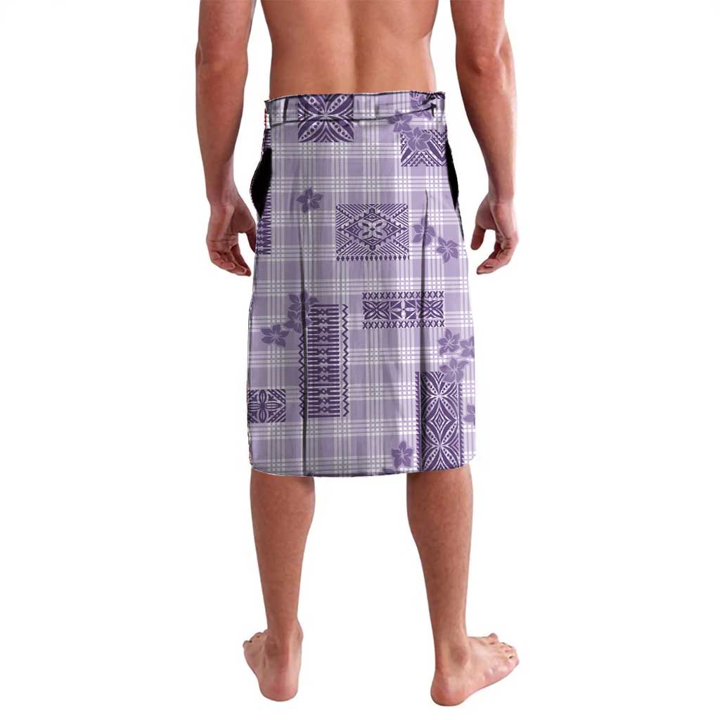 Hawaiian Quilt Tapa On Lilac Palaka Motifs Lavalava