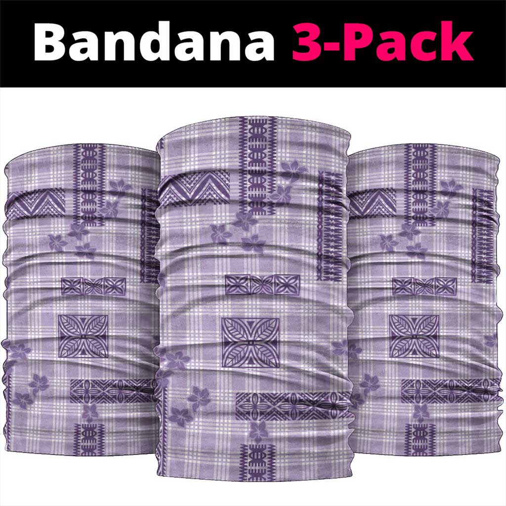 Hawaiian Quilt Tapa On Lilac Palaka Motifs Neck Gaiter LT7 package One Size: 25*50cm Lilac - Polynesian Pride