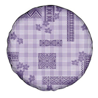 Hawaiian Quilt Tapa On Lilac Palaka Motifs Spare Tire Cover LT7 - Polynesian Pride