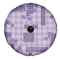 Hawaiian Quilt Tapa On Lilac Palaka Motifs Spare Tire Cover LT7 - Polynesian Pride