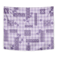 Hawaiian Quilt Tapa On Lilac Palaka Motifs Tapestry LT7 - Polynesian Pride