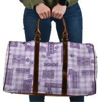 Hawaiian Quilt Tapa On Lilac Palaka Motifs Travel Bag LT7 Lilac - Polynesian Pride