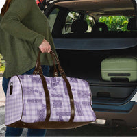 Hawaiian Quilt Tapa On Lilac Palaka Motifs Travel Bag LT7 - Polynesian Pride