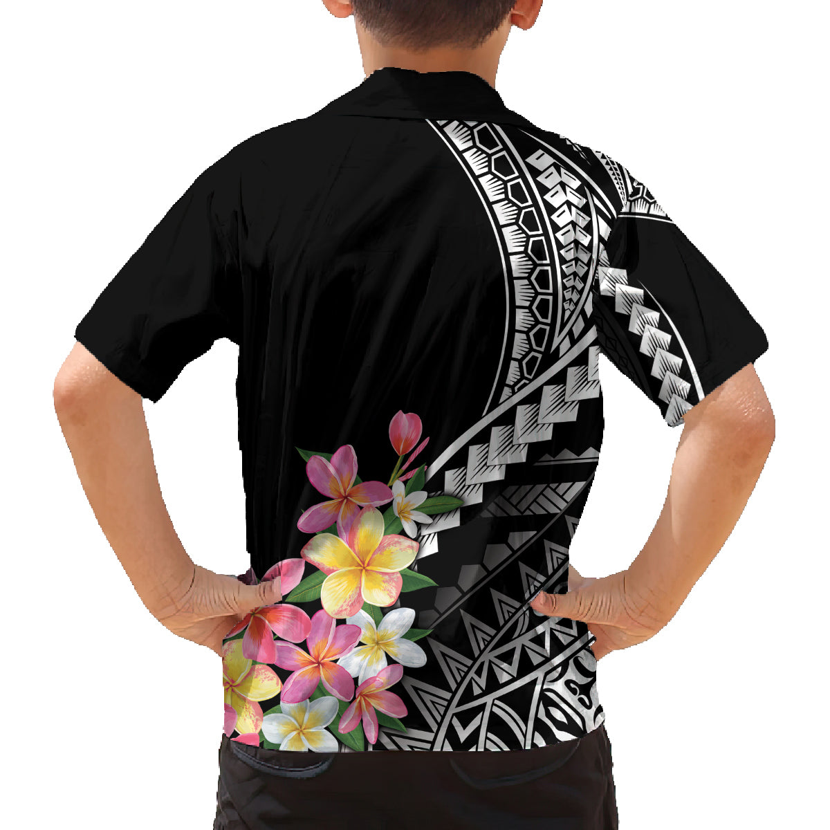 AAPI Heritage Month Family Matching Off Shoulder Short Dress and Hawaiian Shirt Kanaka Hawaii Plumeria