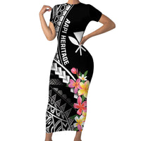 AAPI Heritage Month Family Matching Short Sleeve Bodycon Dress and Hawaiian Shirt Kanaka Hawaii Plumeria