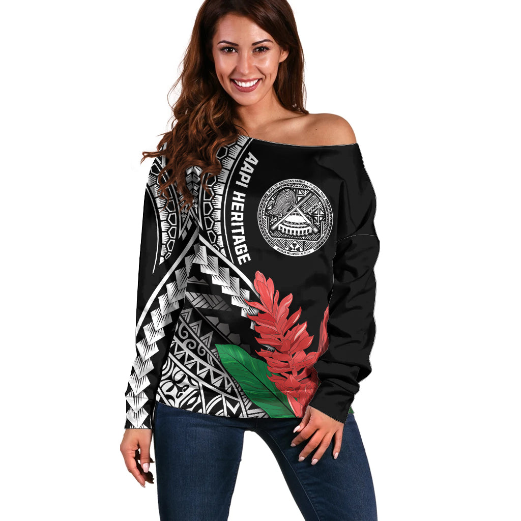 AAPI Heritage Month Off Shoulder Sweater Samoa Teuila