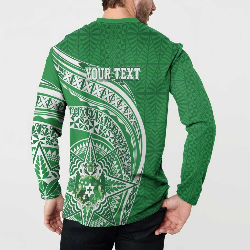 Tonga Liahona High School Personalized Button Sweatshirt Ngatu Tokelaufeletoa Motifs