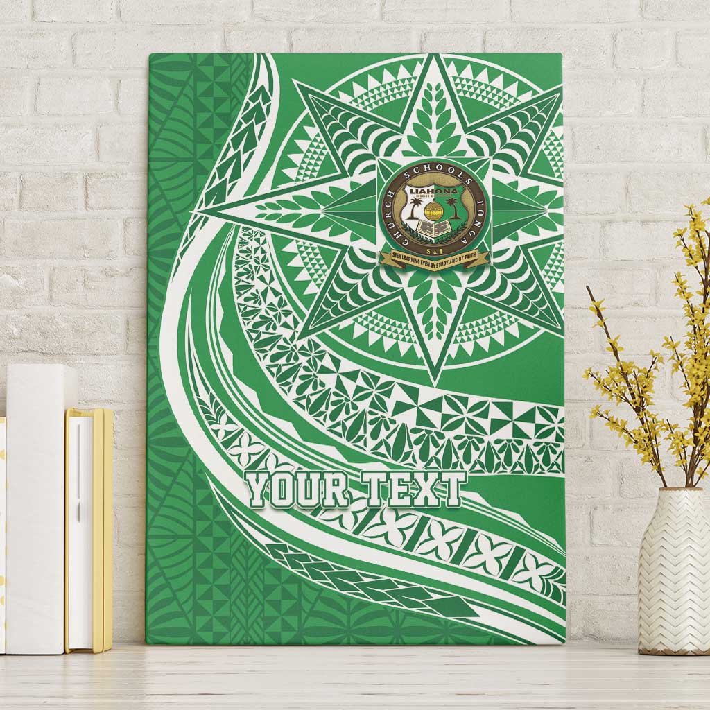 Tonga Liahona High School Personalized Canvas Wall Art Ngatu Tokelaufeletoa Motifs