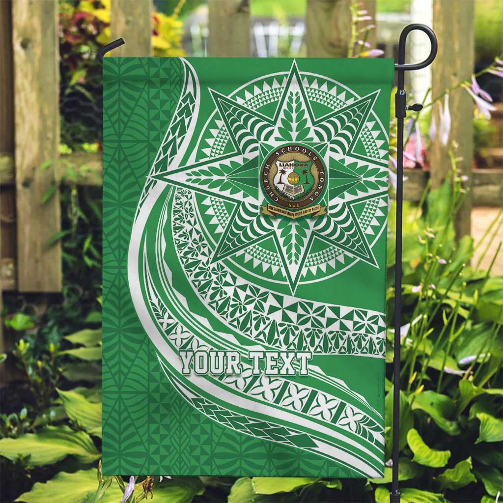 Tonga Liahona High School Personalized Garden Flag Ngatu Tokelaufeletoa Motifs