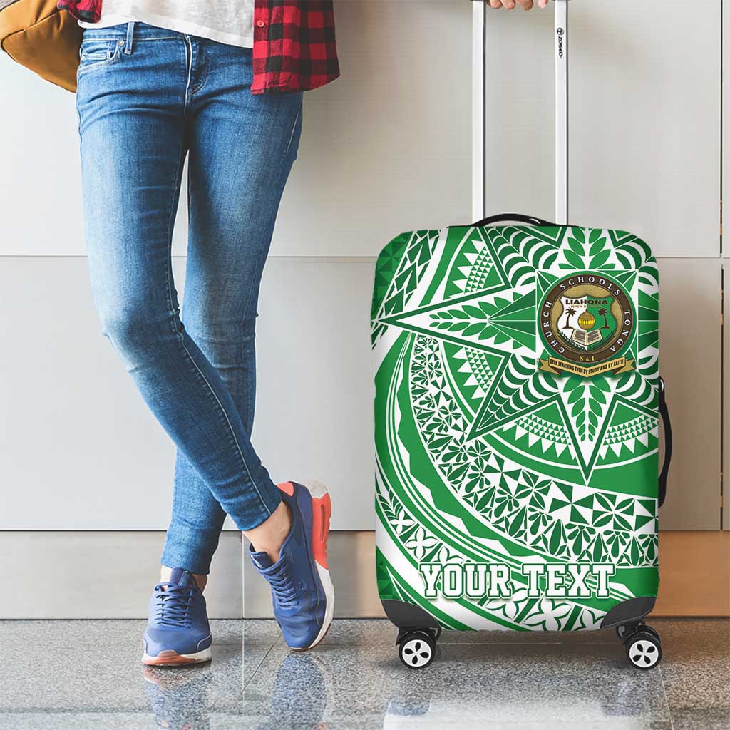 Tonga Liahona High School Personalized Luggage Cover Ngatu Tokelaufeletoa Motifs