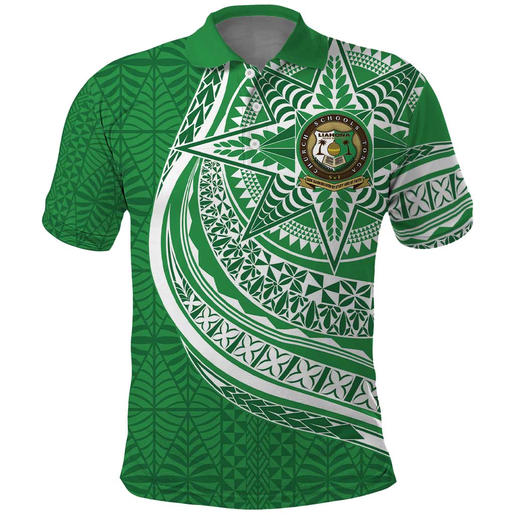 Tonga Liahona High School Personalized Polo Shirt Ngatu Tokelaufeletoa Motifs