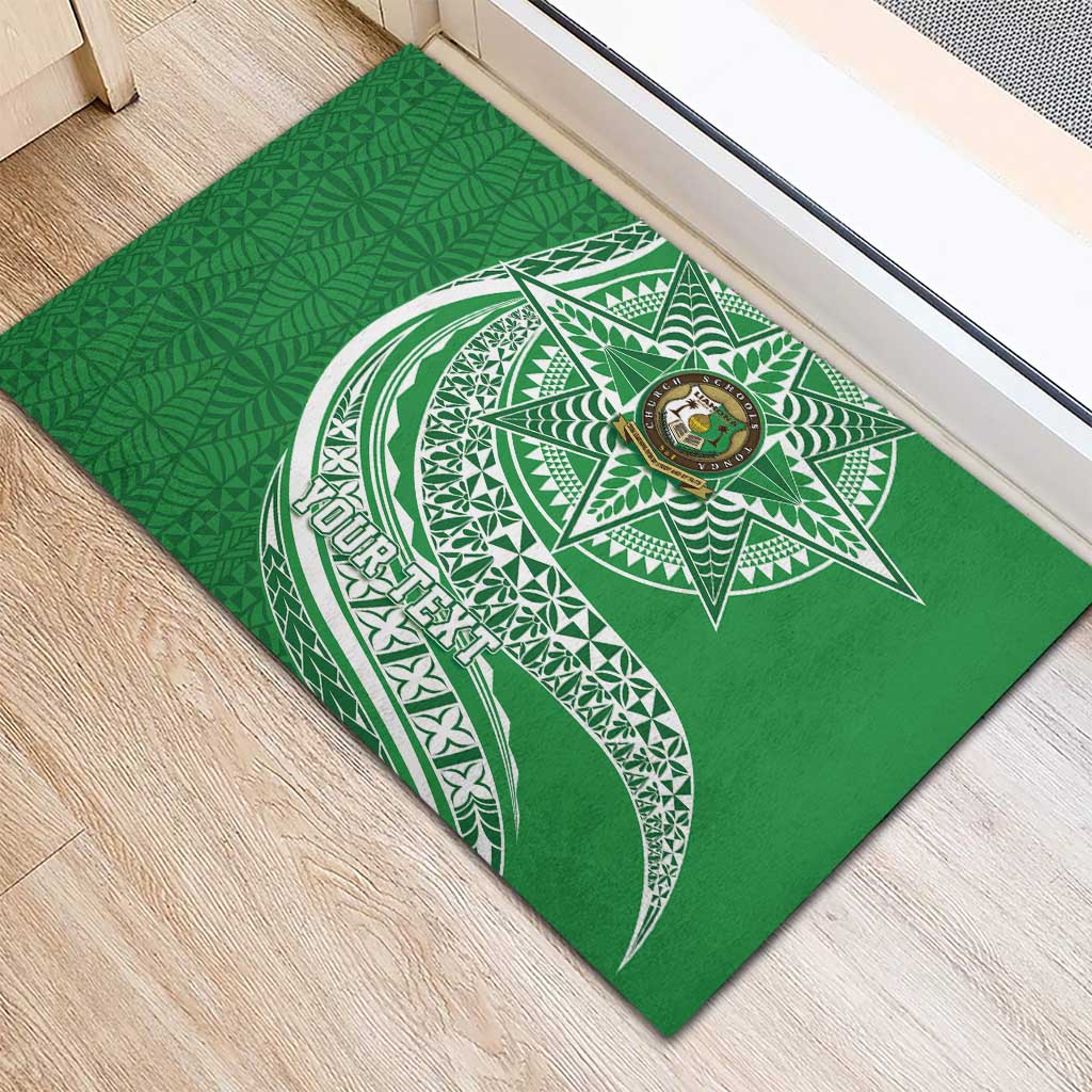 Tonga Liahona High School Personalized Rubber Doormat Ngatu Tokelaufeletoa Motifs