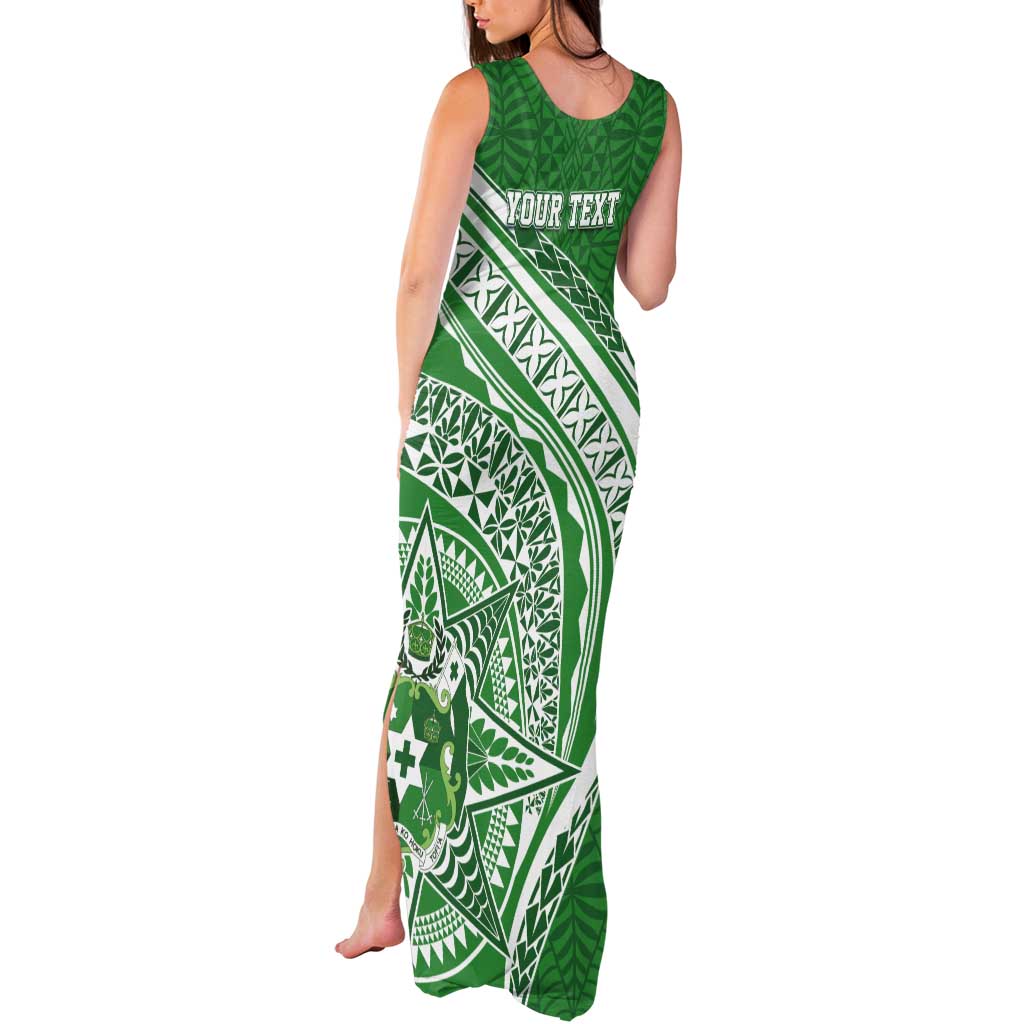 Tonga Liahona High School Personalized Tank Maxi Dress Ngatu Tokelaufeletoa Motifs