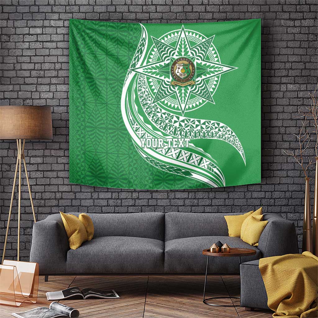 Tonga Liahona High School Personalized Tapestry Ngatu Tokelaufeletoa Motifs