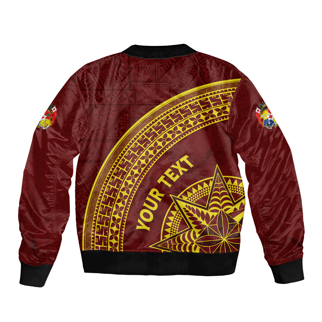 Tonga High School Bomber Jacket THS Anniversary Ngatu Motif