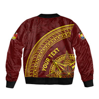 Tonga High School Bomber Jacket THS Anniversary Ngatu Motif