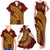 Tonga High School Family Matching Tank Maxi Dress and Hawaiian Shirt THS Anniversary Ngatu Motif