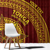 Tonga High School Window Curtain THS Anniversary Ngatu Motif LT7 - Polynesian Pride
