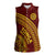 Tonga High School Women Sleeveless Polo Shirt THS Anniversary Ngatu Motif