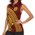 Tonga High School Women Sleeveless Polo Shirt THS Anniversary Ngatu Motif