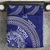 Tupou College Toloa Bedding Set Ngatu Tapa Mix Style LT7 Blue - Polynesian Pride