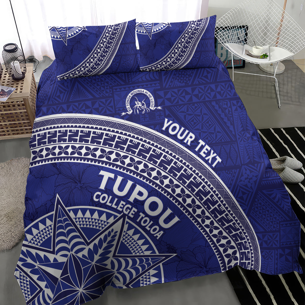 Tupou College Toloa Bedding Set Ngatu Tapa Mix Style LT7 - Polynesian Pride